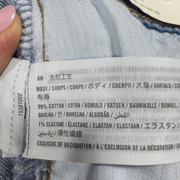 Abercrombie & Fitch 90s Straight Ultra High Rise Jeans NWT Women’s Sz 24L Blue - Picture 10 of 15